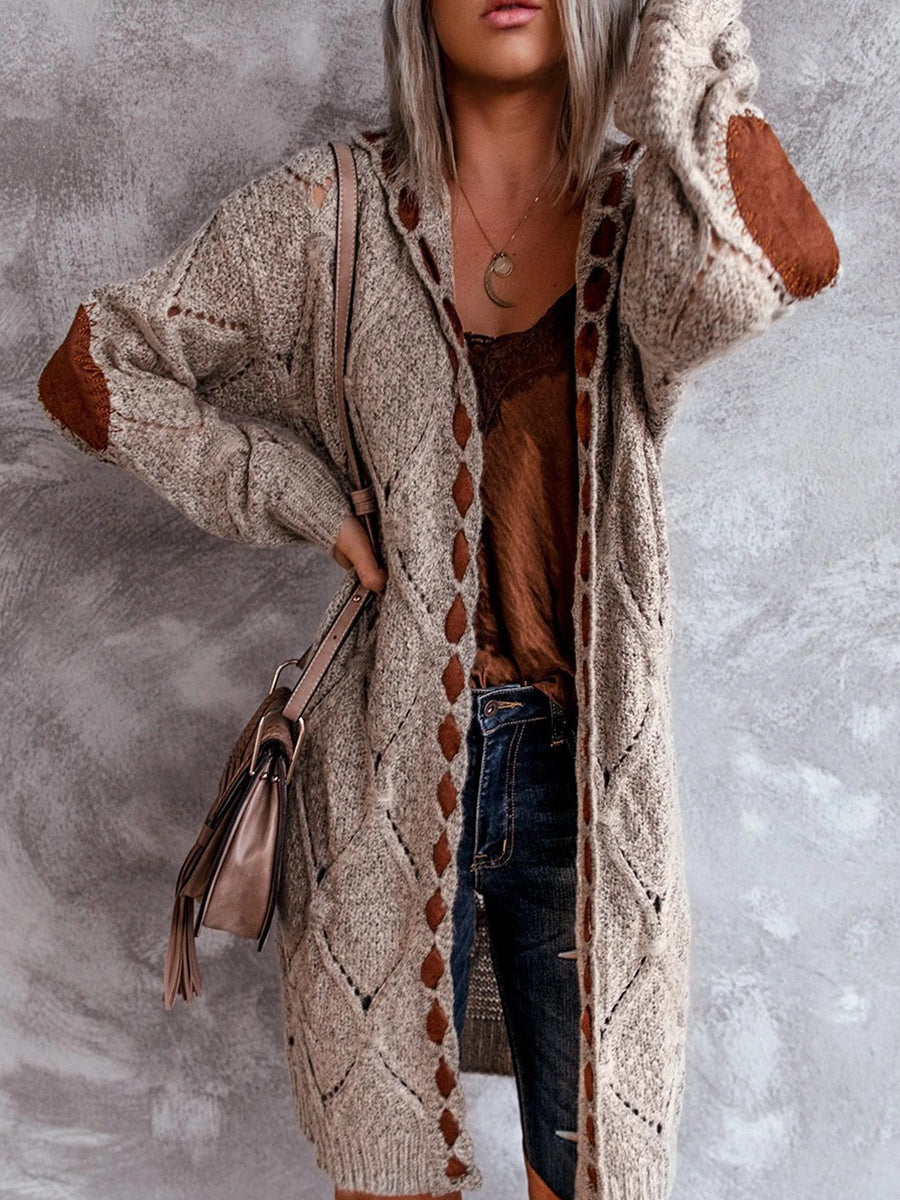 Hooded Knitted Cardigan