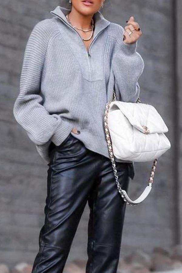 Half Zip Pullover Jumper Sweater