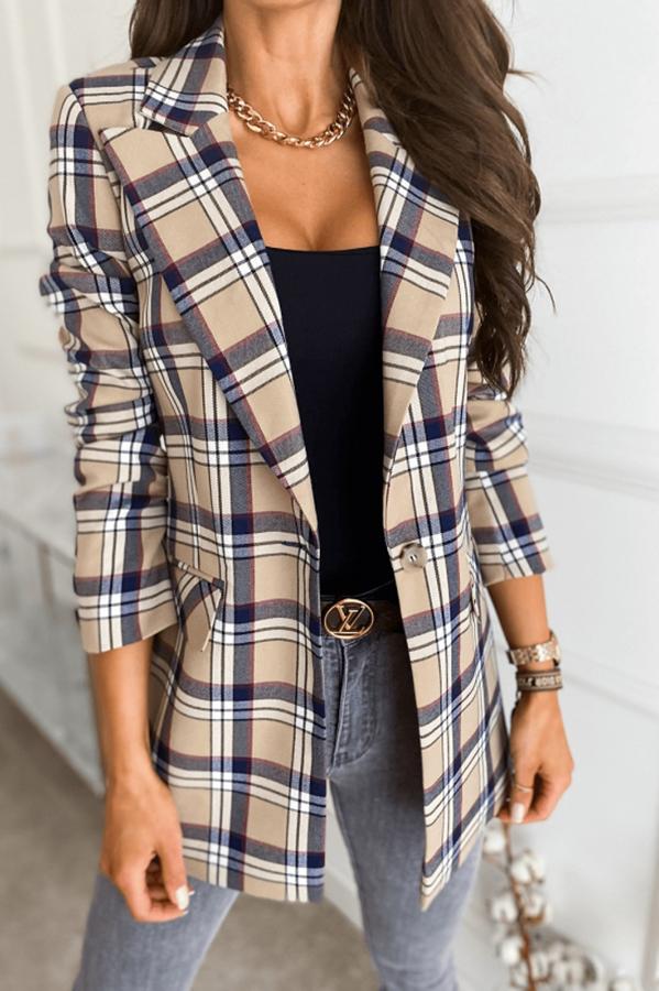 Plaid Button Down Blazer