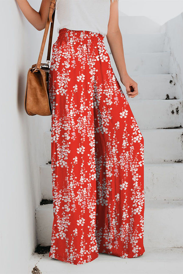 Emma Smocked Tie Dye Wide Leg Pants