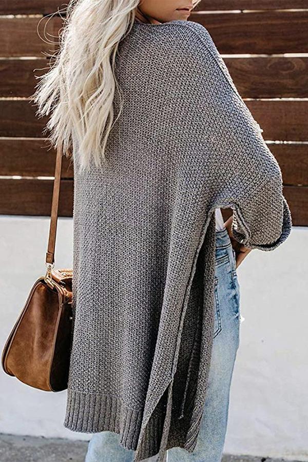 Casual Long Sleeve Knit Cardigan