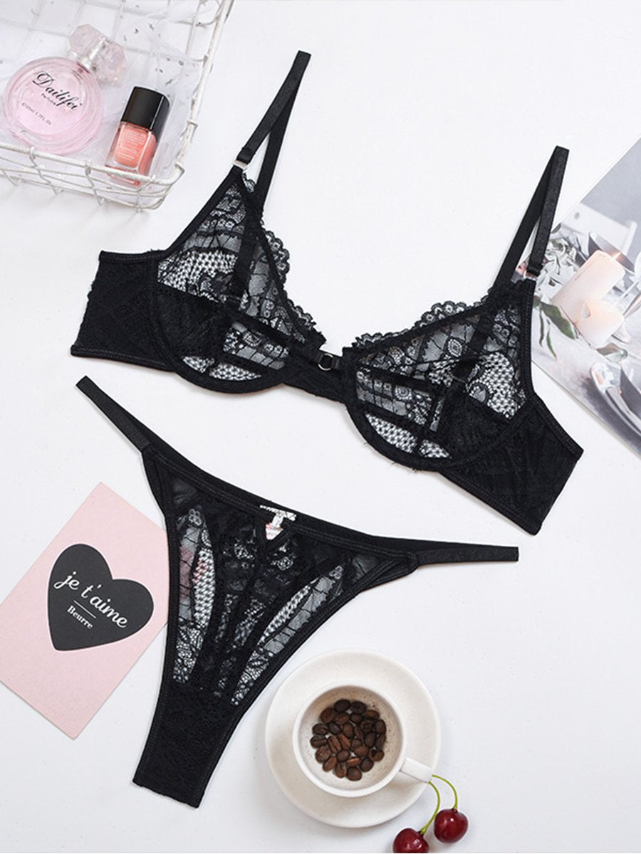 SPECIAL KIND OF LOVER BLACK LINGERIE SET
