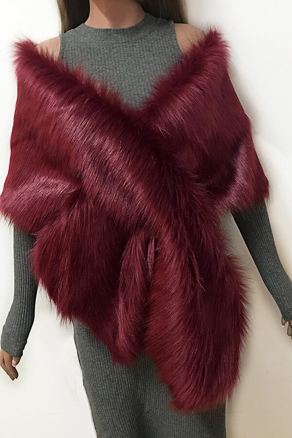 Eco-friendly Fur Soft Shawl