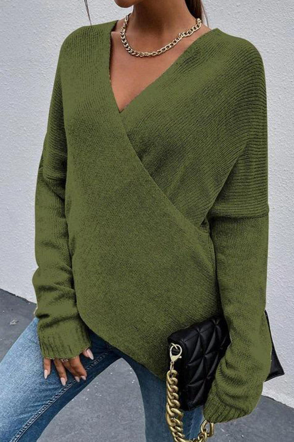 Plunging V-Neck Sexy Sweater