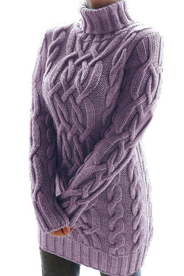 Thick Line Twist Sweater Dress