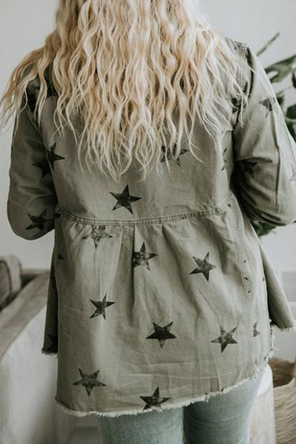 Oliver Green Star Print Military Jacket