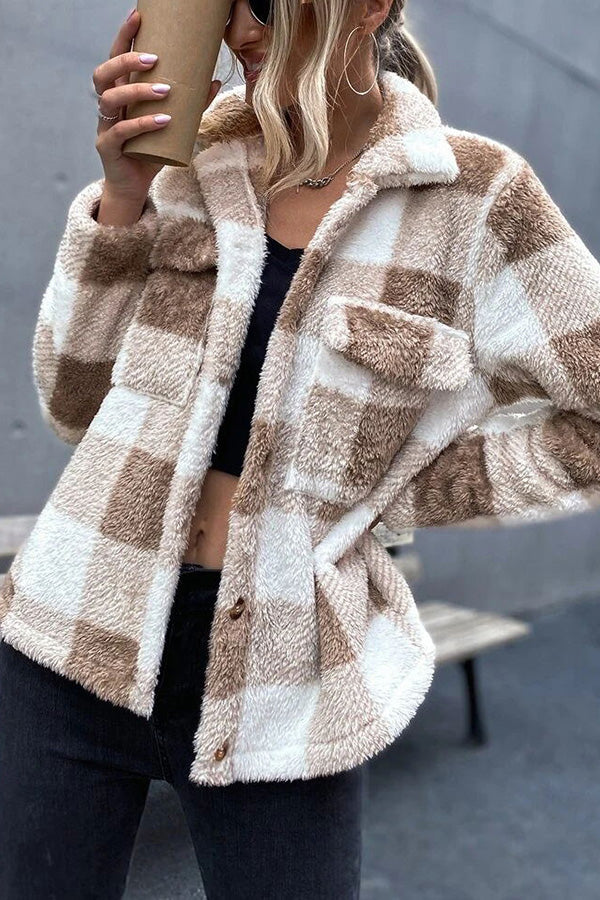 Pure color lapel temperament commuter cardigan