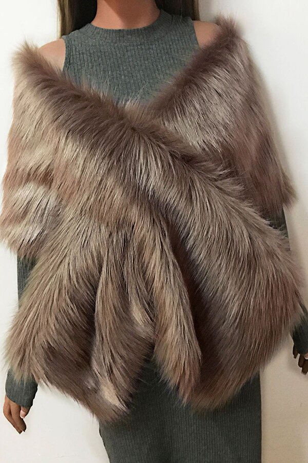 Eco-friendly Fur Soft Shawl