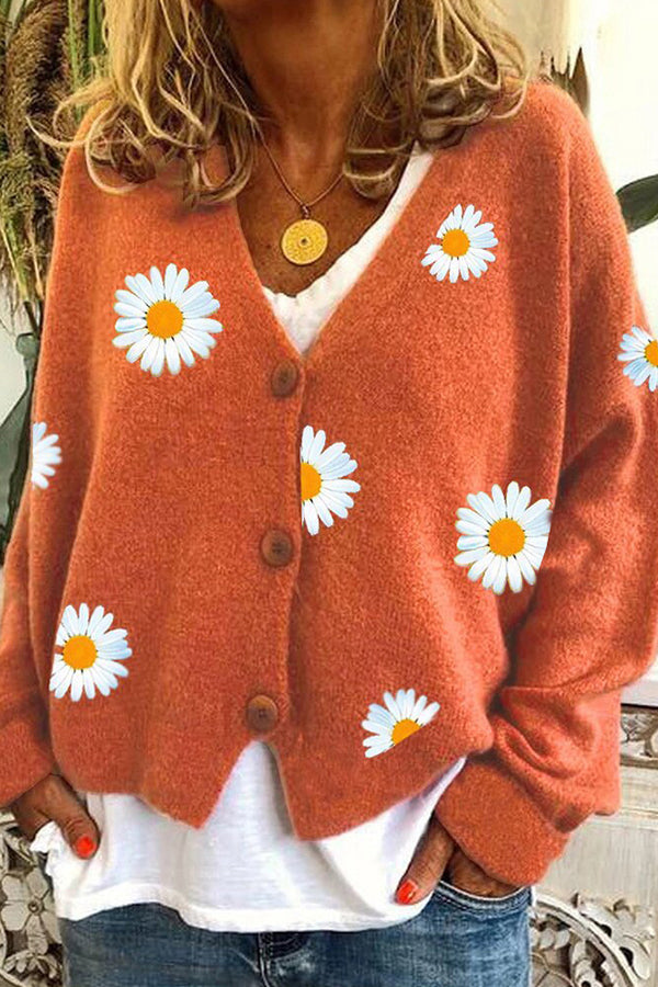 Youthful Print Long Sleeve Sweater
