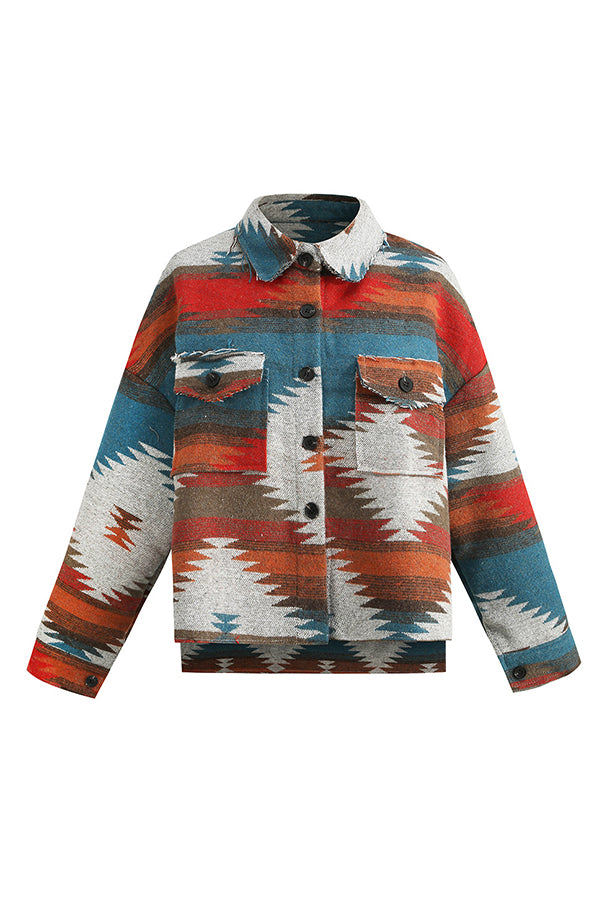 Zion Distressed Button Down Shacket