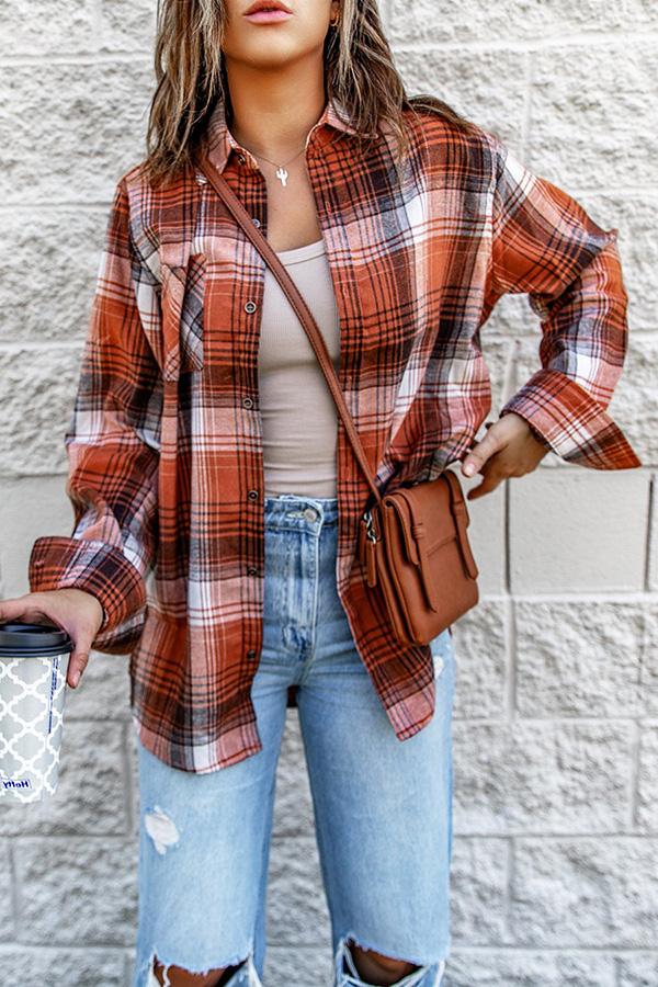 Check Print Boyfriend Shirt