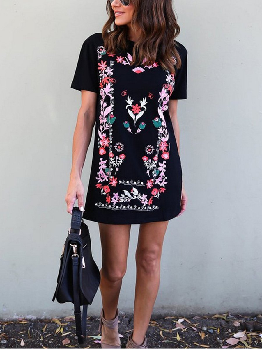 Fashion Printed Slim Dress