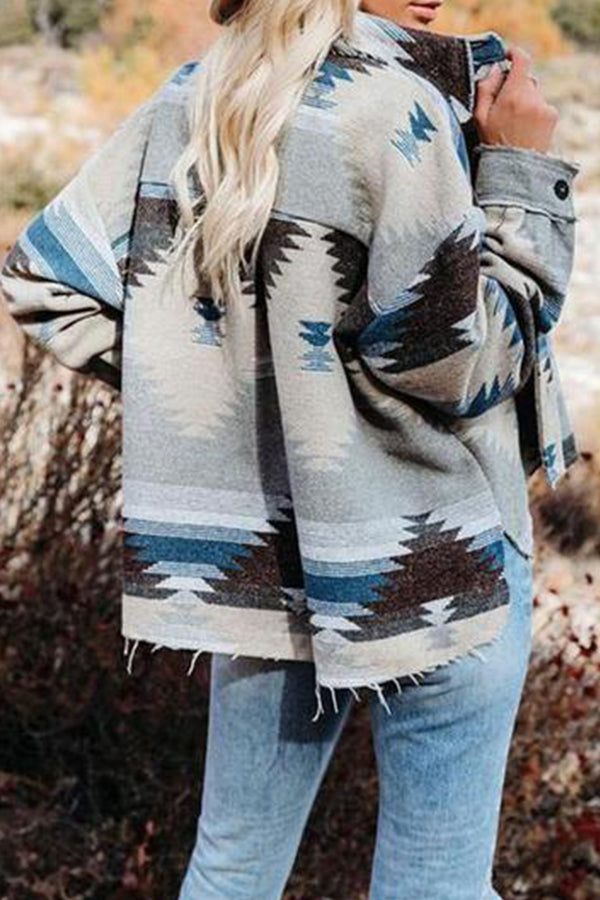 Zion Distressed Button Down Shacket