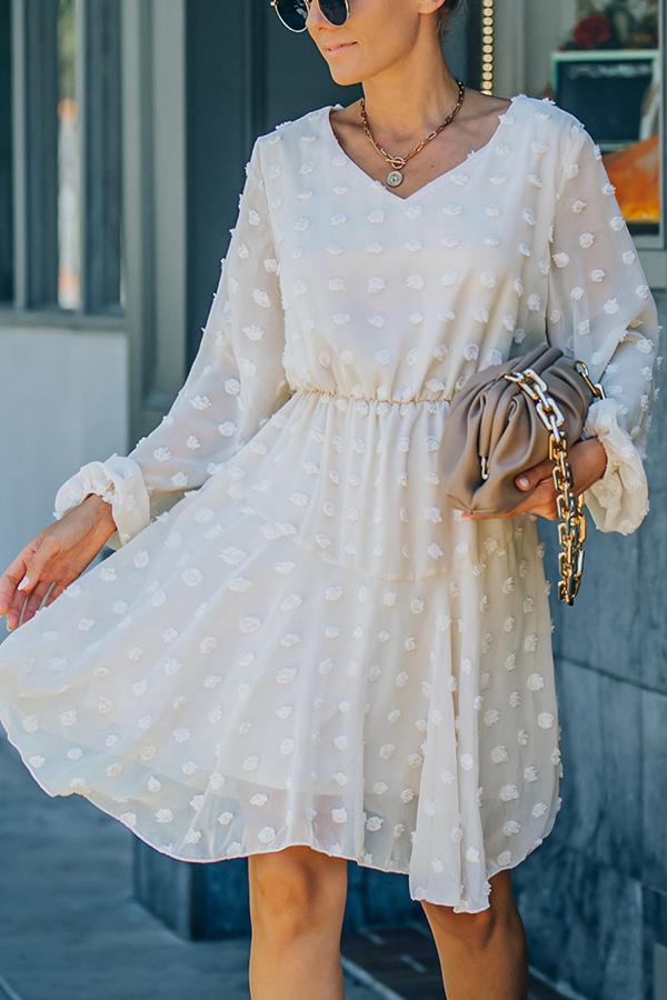 Hope You Dance Gathered Polka Dot Dress