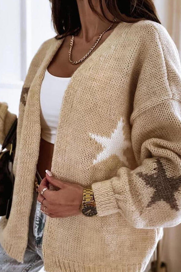 Print Casual Cardigan