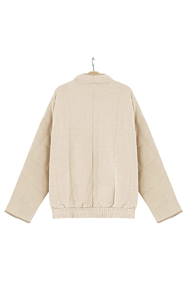 Solid Color Zipper Jacket