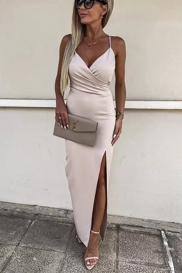 Look Back on Tonight Slit Dress
