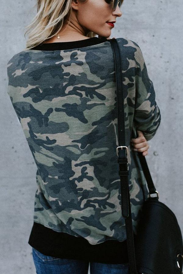 Casual Camouflage Sweater