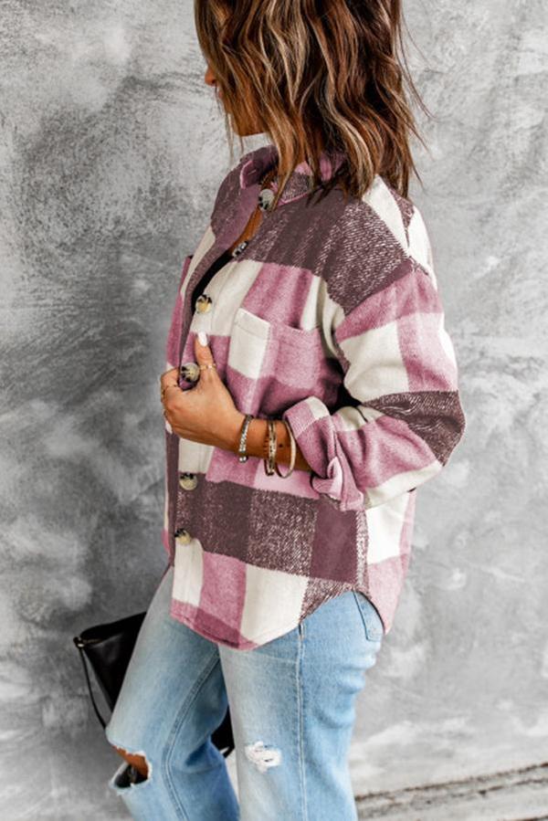 Plaid Color Block Shacket