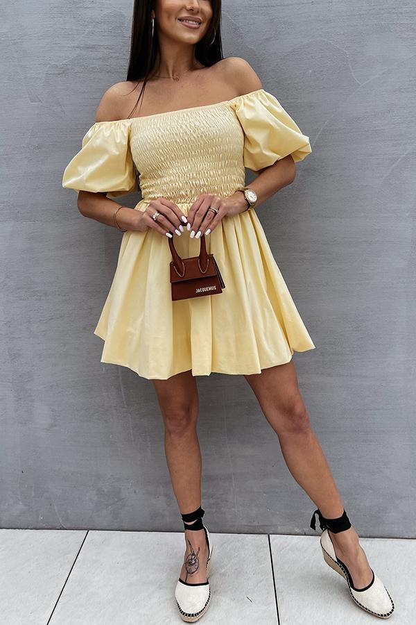 Puff Sleeve Mini Dress