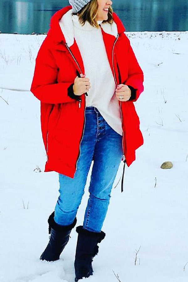 Solid Color Thermal Cotton Jacket