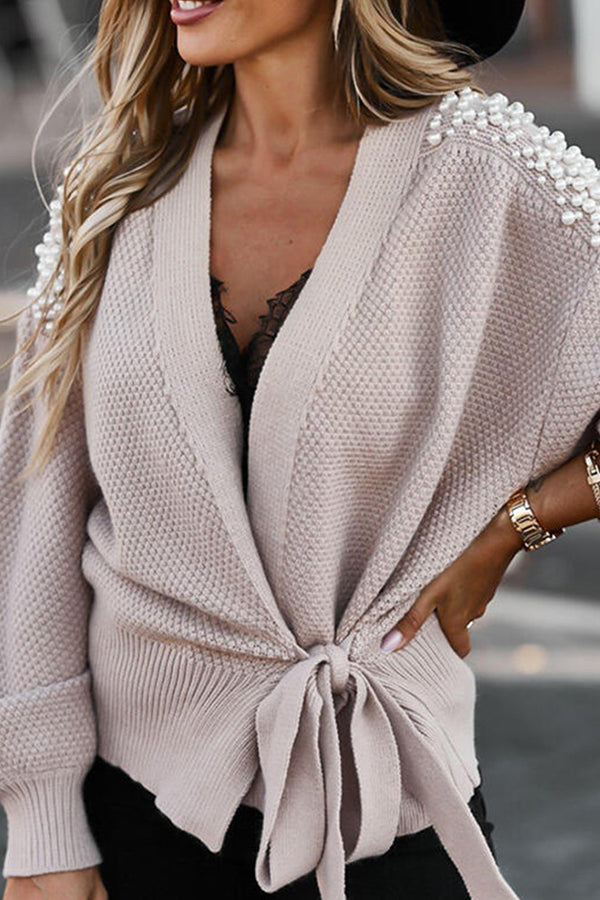 Lace-Up Standard Women's Sweater