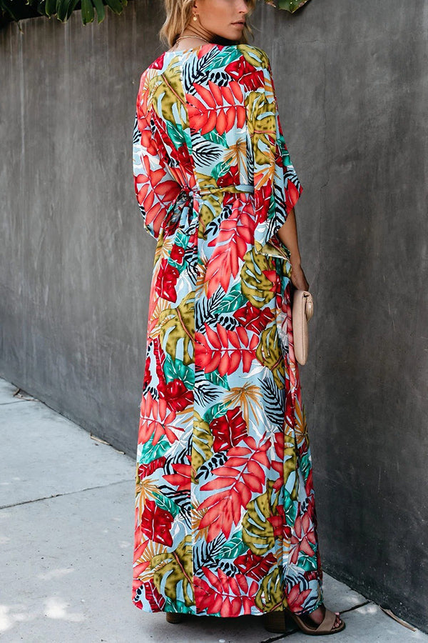 Summer Solstice Floral Maxi Cover Up