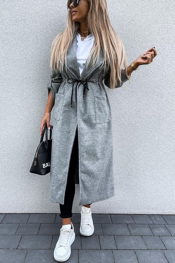 Drawstring Light Weight Coat