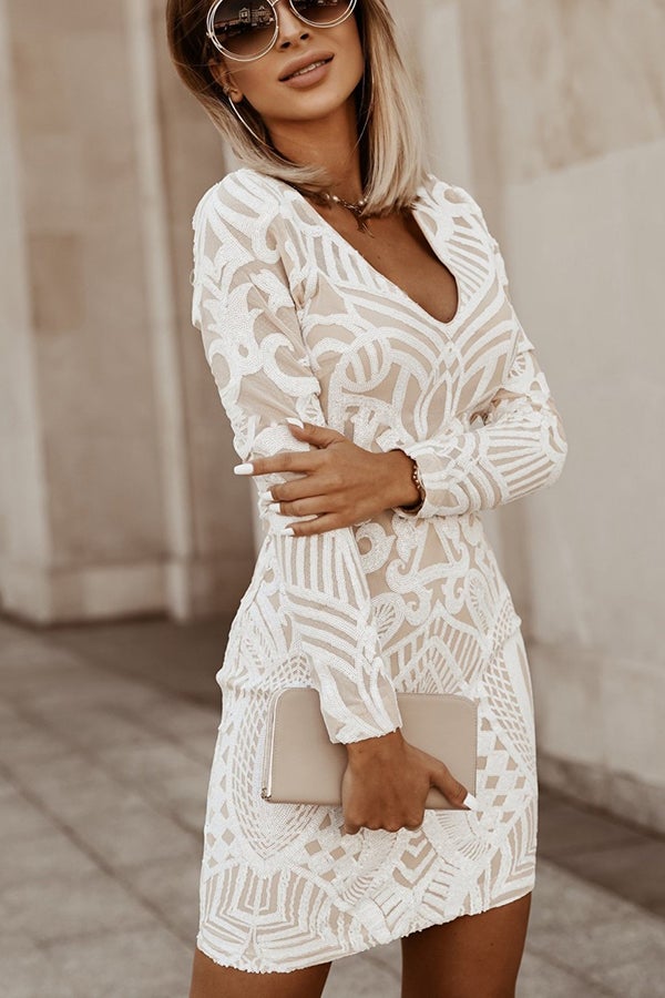 Fond of You Solid Bodycon Elegant Dress
