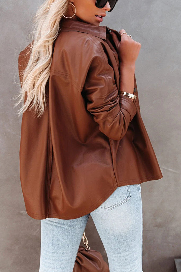SUNDOWN Faux Leather Jacket