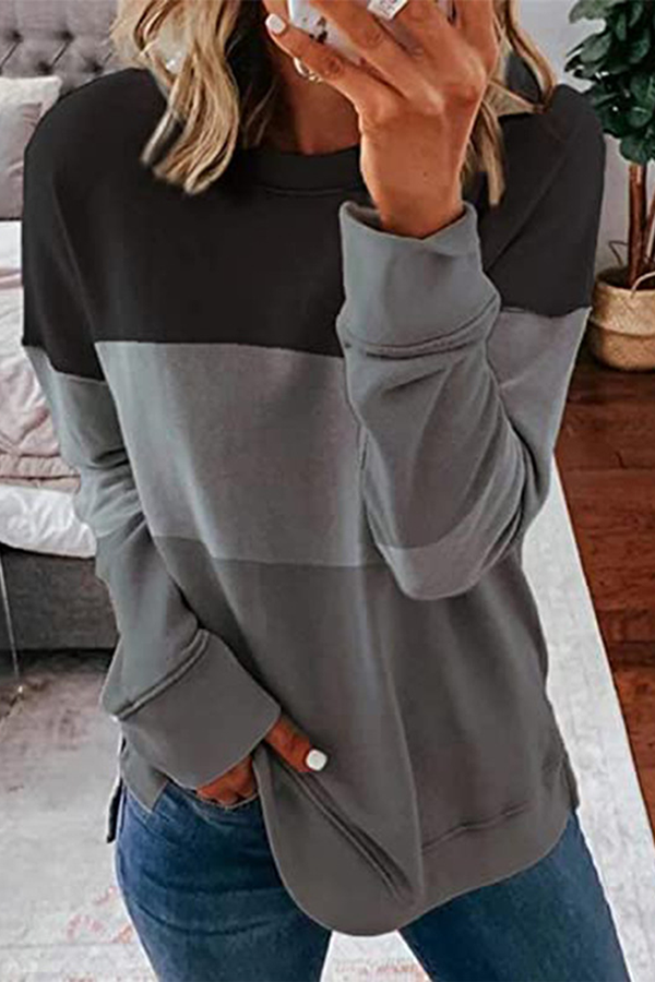 Contrast Color Relaxed Sweatshirt