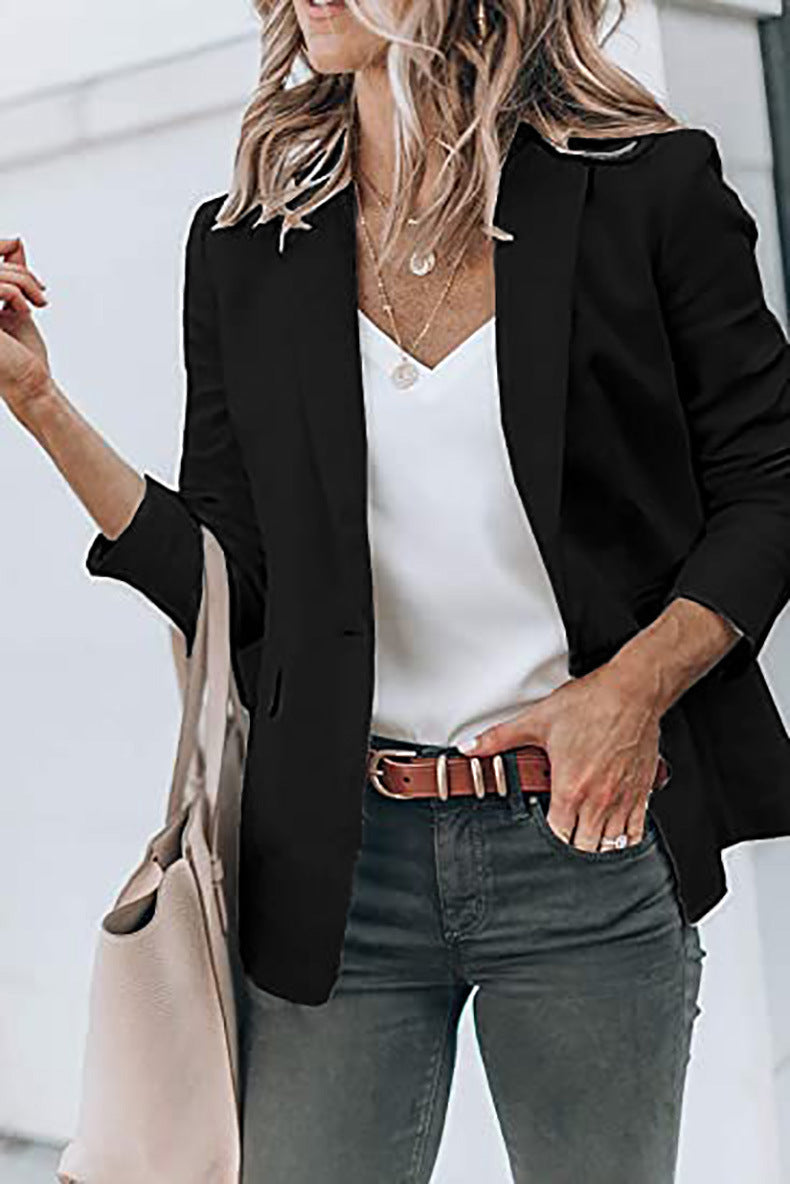 Casual Turndown Collar Coat