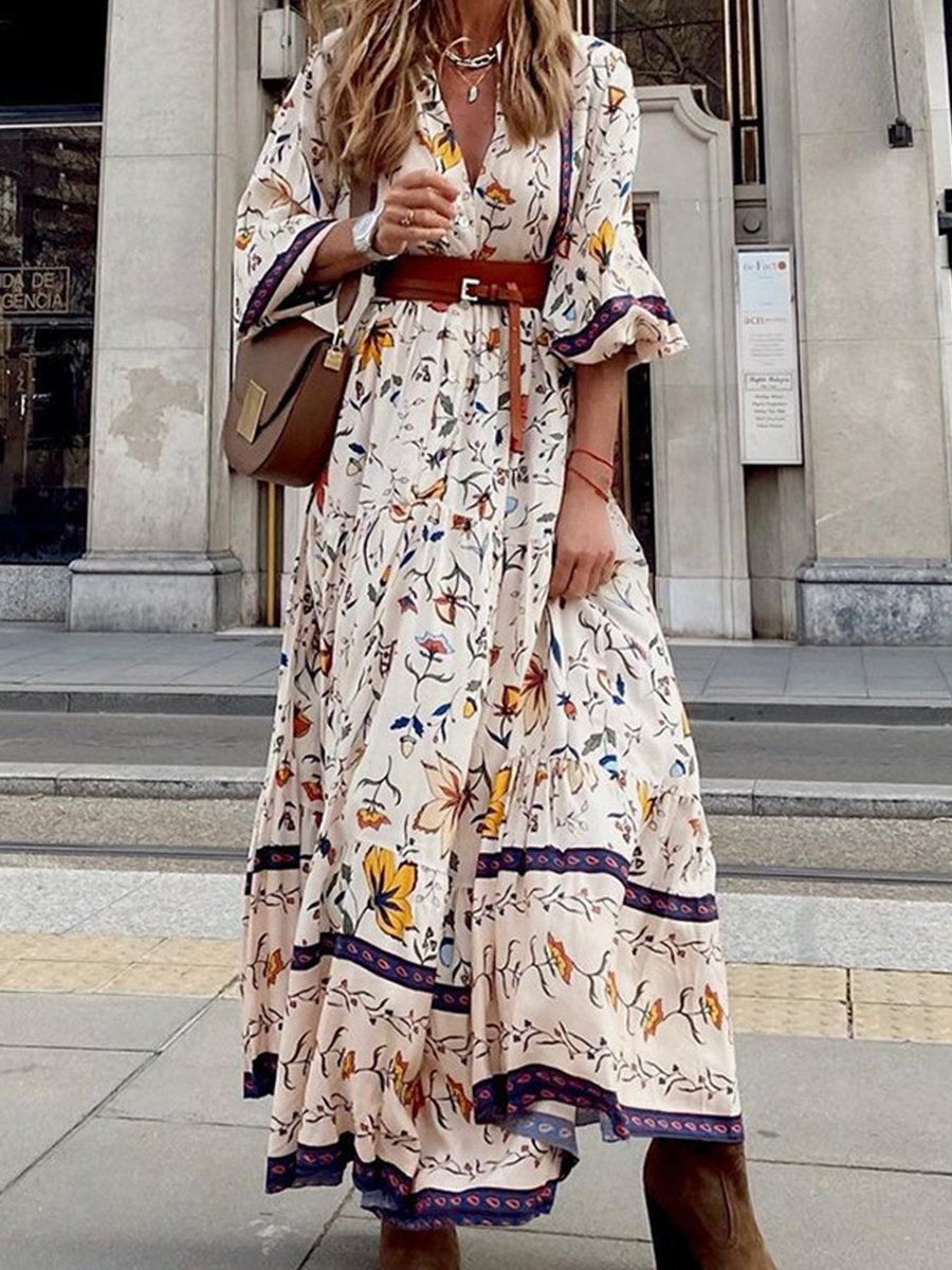 Fashion Print Bohemia Maxi dress