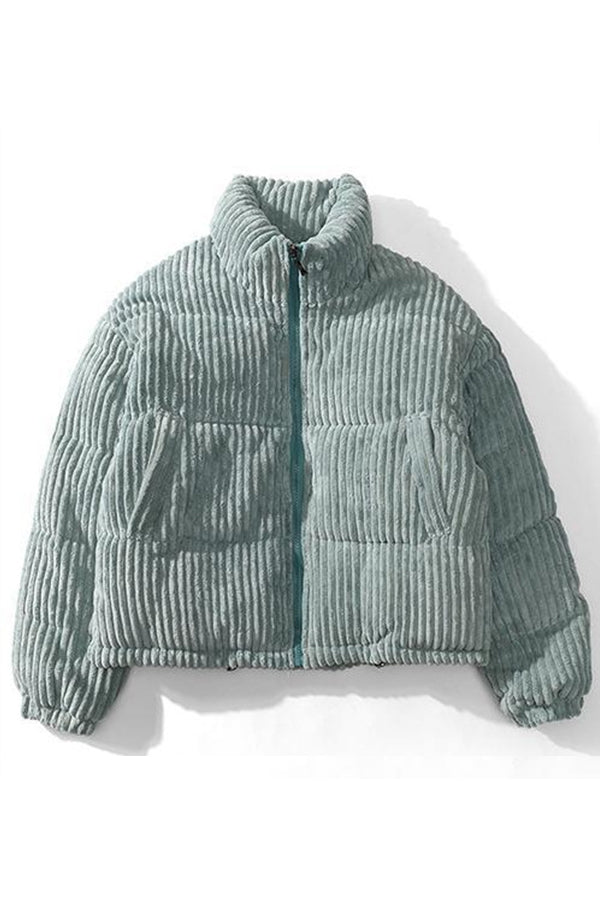Corduroy Short Padded Jacket