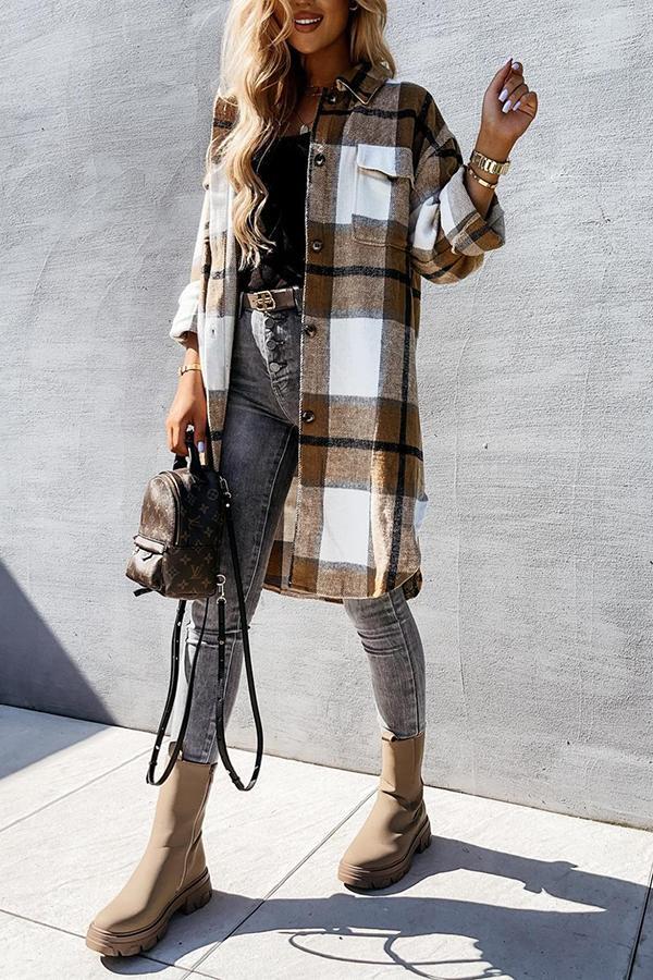 Plaid Casual Shirt Jacket
