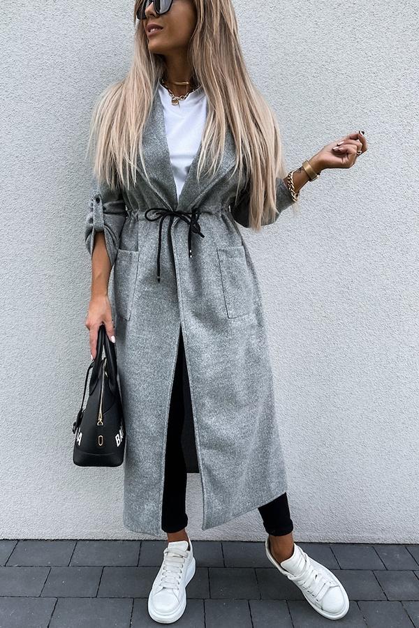 Drawstring Light Weight Coat