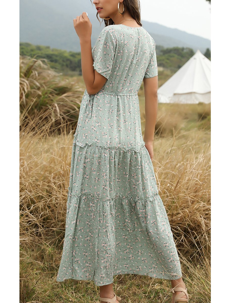 Bohemia Dress With Lotus Edge