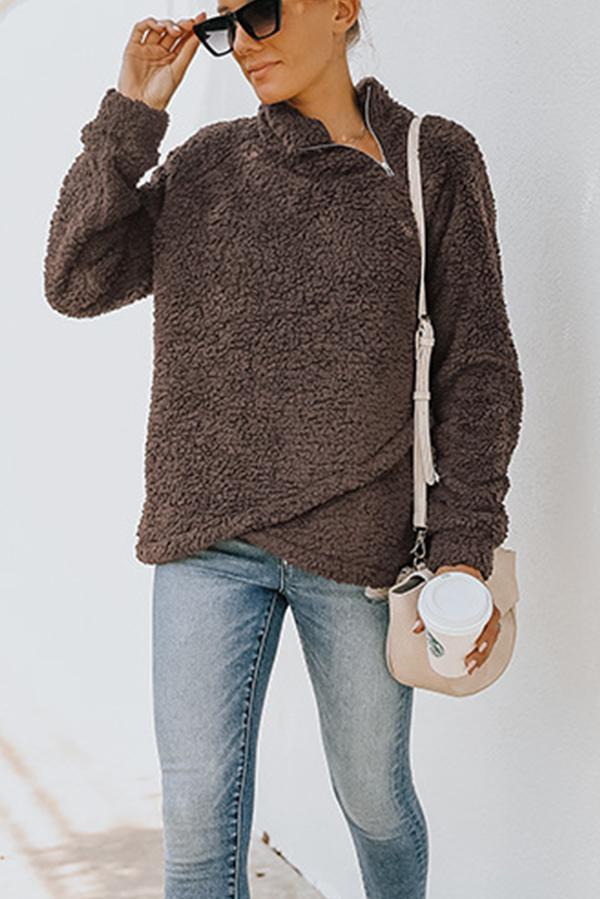 Polar Fleece Double-sided Fleece Sweater Coat