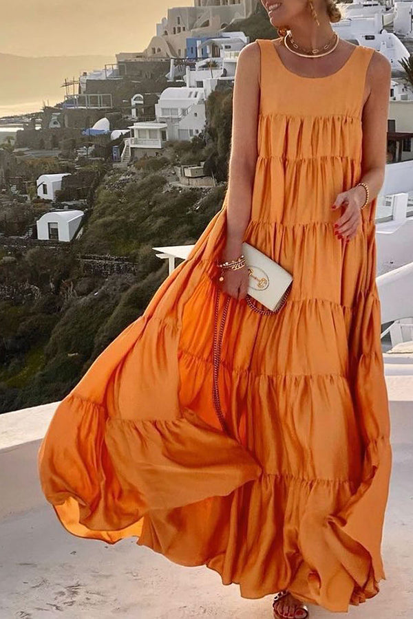 Open Back Casual Swing Sleeveless Dress