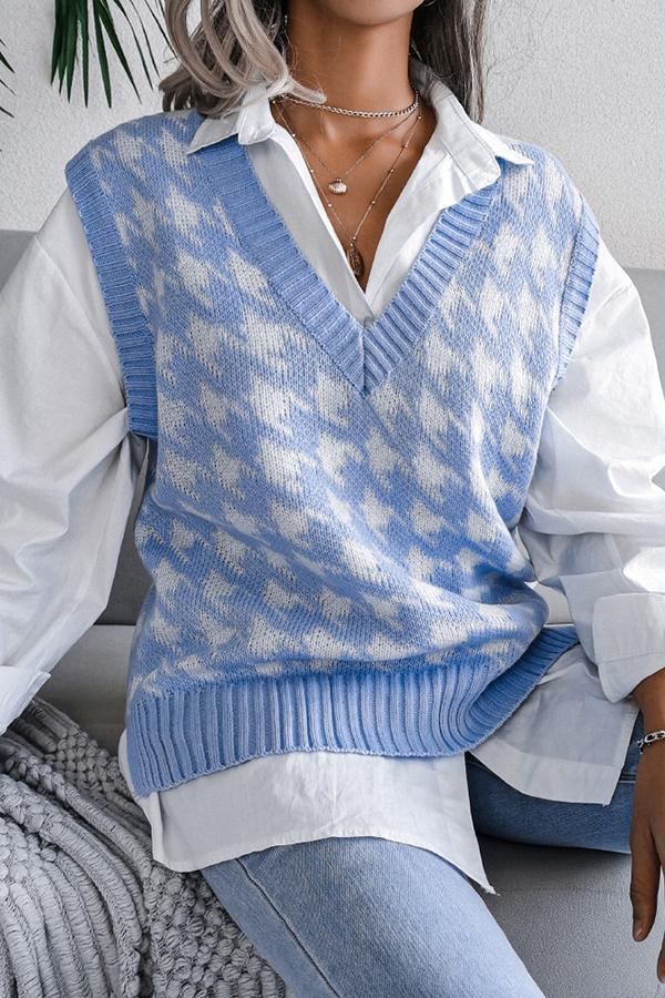 Houndstooth Sweater Vest