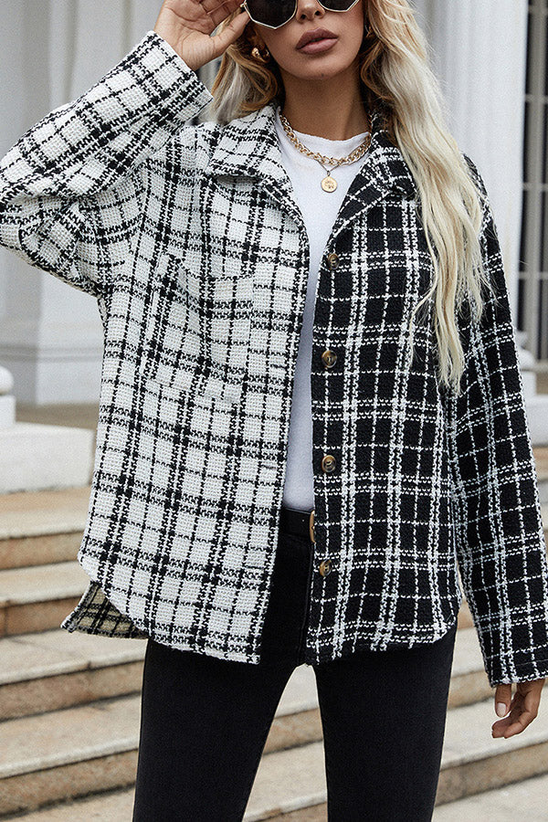 Plaid Cardigan Jacket