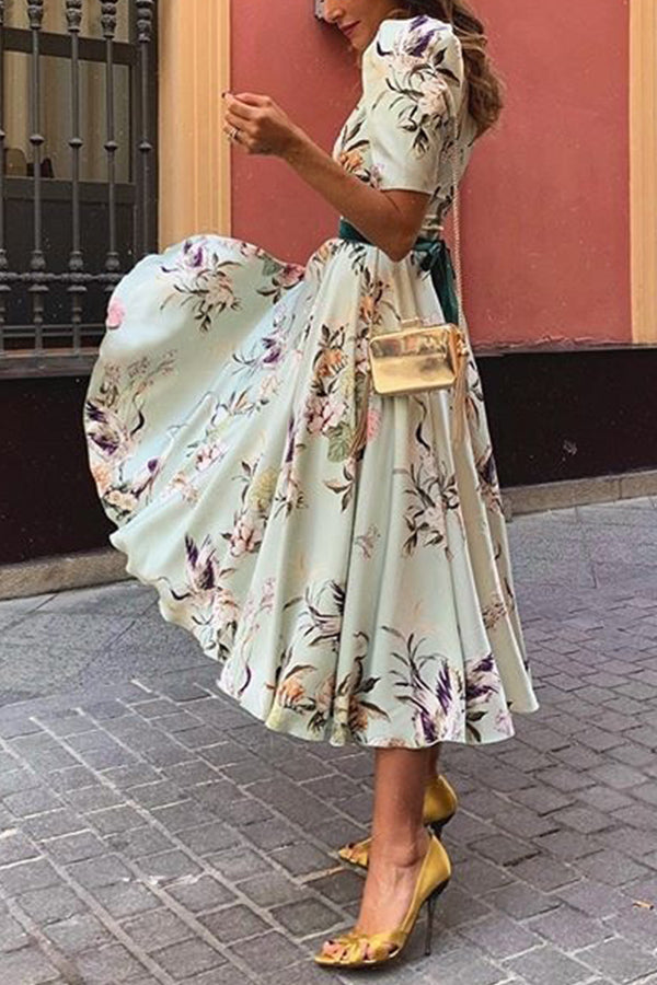 Sexy Off-the-shoulder Print Dress