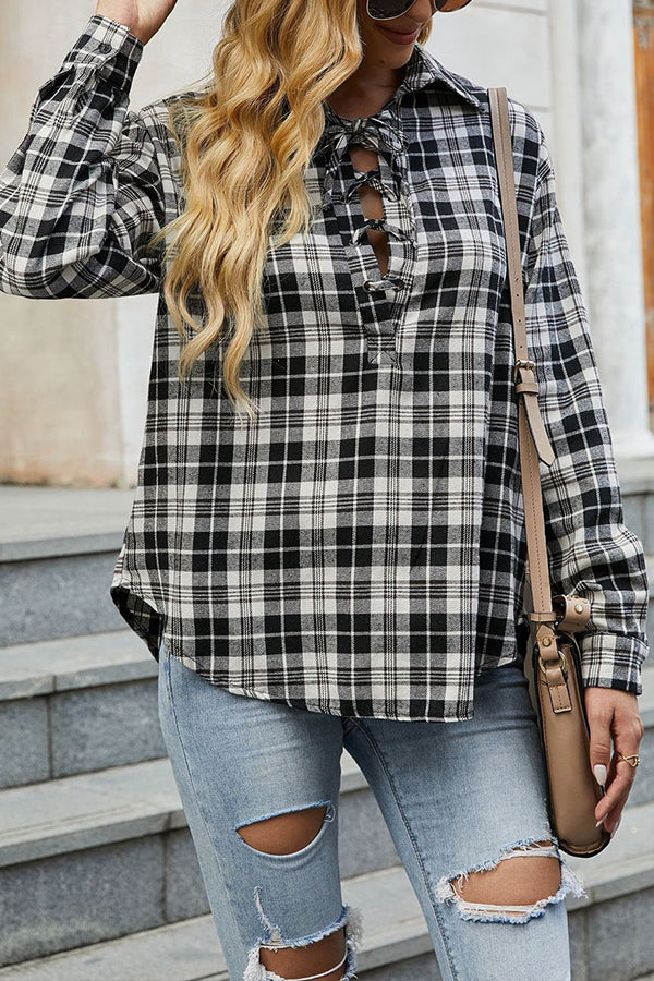 MESH DRAWSTRING BOYFRIEND SHIRTS