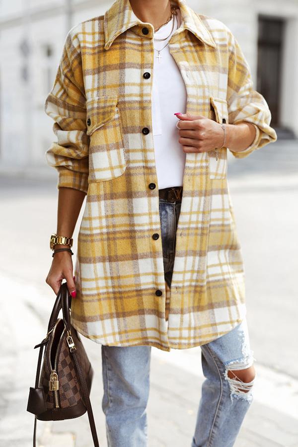 Check Oversized Plaid Shacket