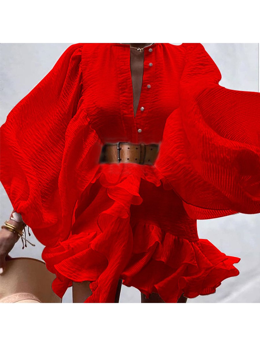 Solid Waist MiniDress