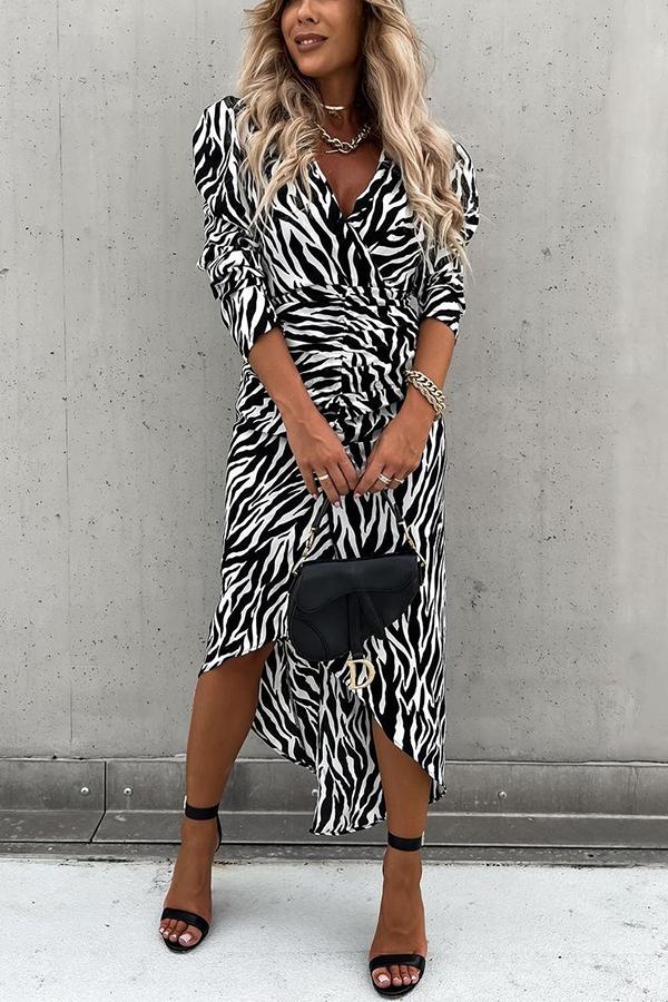Fashion's Latest Animal Print High Low Dress