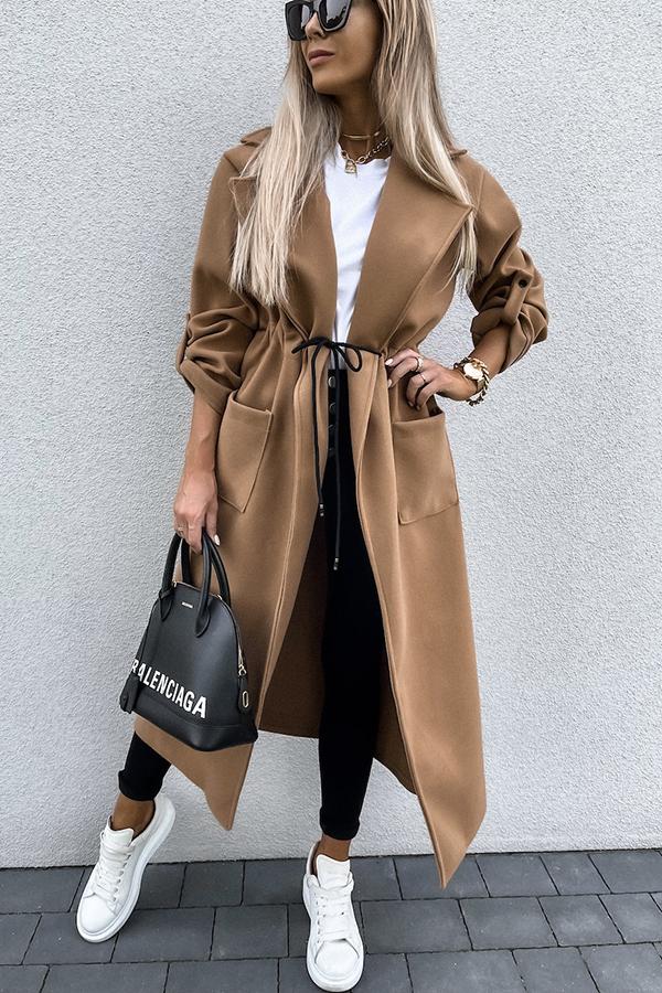 Drawstring Light Weight Coat