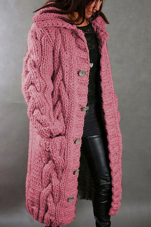 CARDIGAN CHUNKY OVERSIZED STYLE LONG COAT