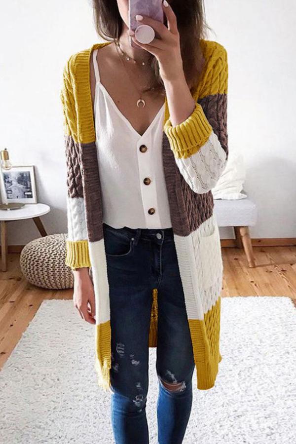 Pocketed Cable Cardigan