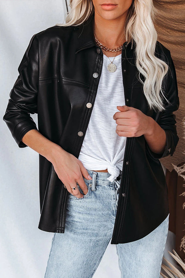 SUNDOWN Faux Leather Jacket